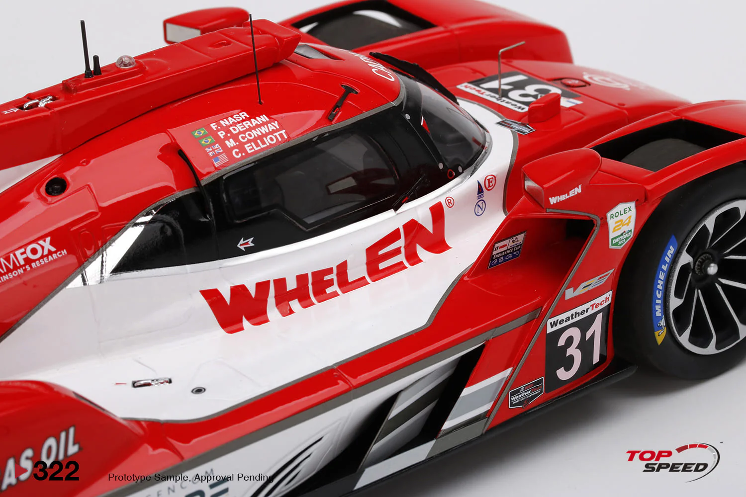 TopSpeed CADILLAC DPI-V.R NO.31 2021 IMSA DAYTONA 24HR WHELEN ENGINEERING RACING 1/18 Scale - Image 5