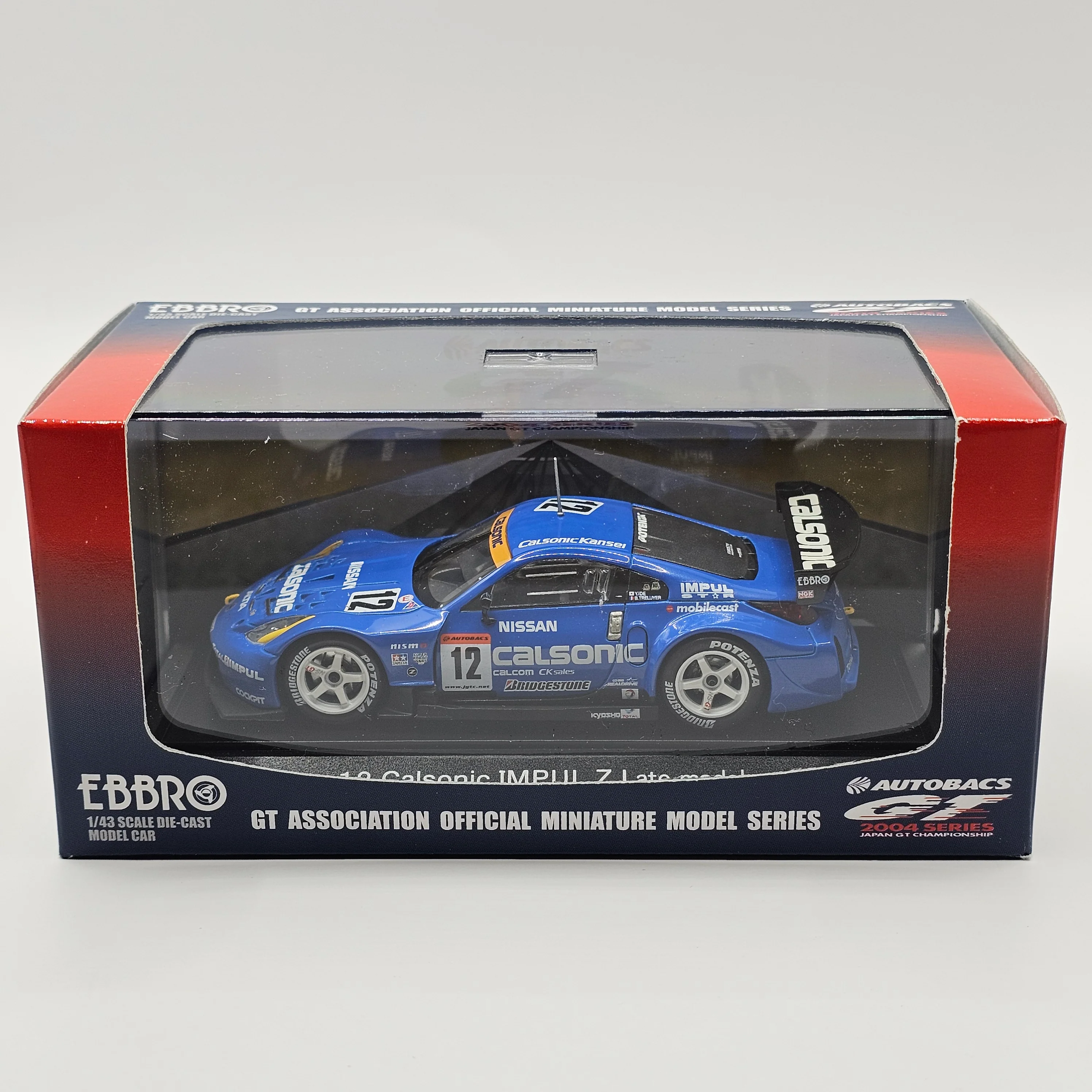 EBBRO Nissan Z No. 12 Calsonic Impul Late Version Super GT GT500 2004 1/43 Scale - Image 8