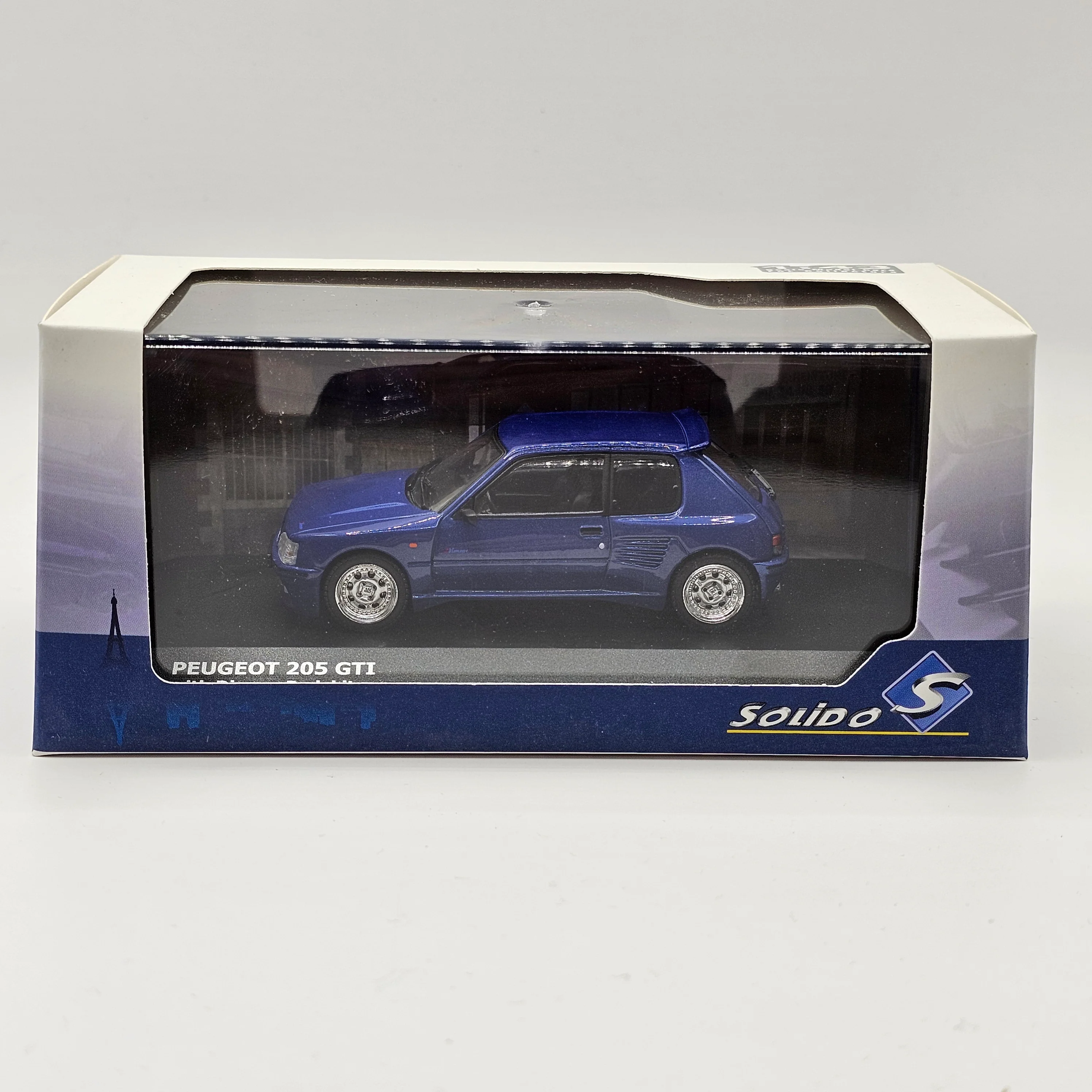 Solido Peugeot 205 GTI Dimma Body Kit 1989 Metallic Blue 1/43 Scale - Image 5
