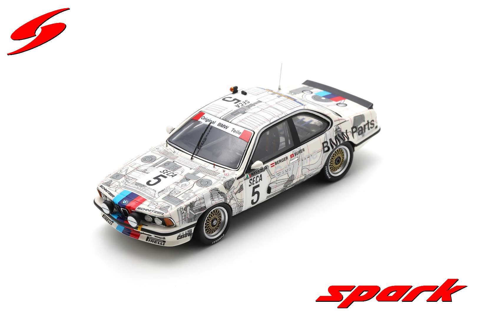 Spark BMW 635 CSI #5 Winner 24H Spa 1985 1/43 Scale - Image 4