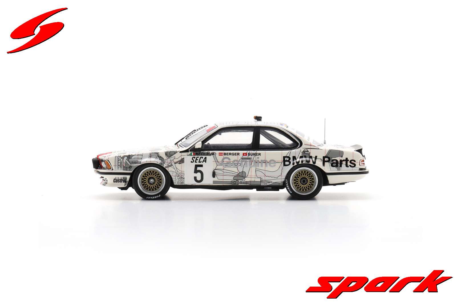 Spark BMW 635 CSI #5 Winner 24H Spa 1985 1/43 Scale - Image 6