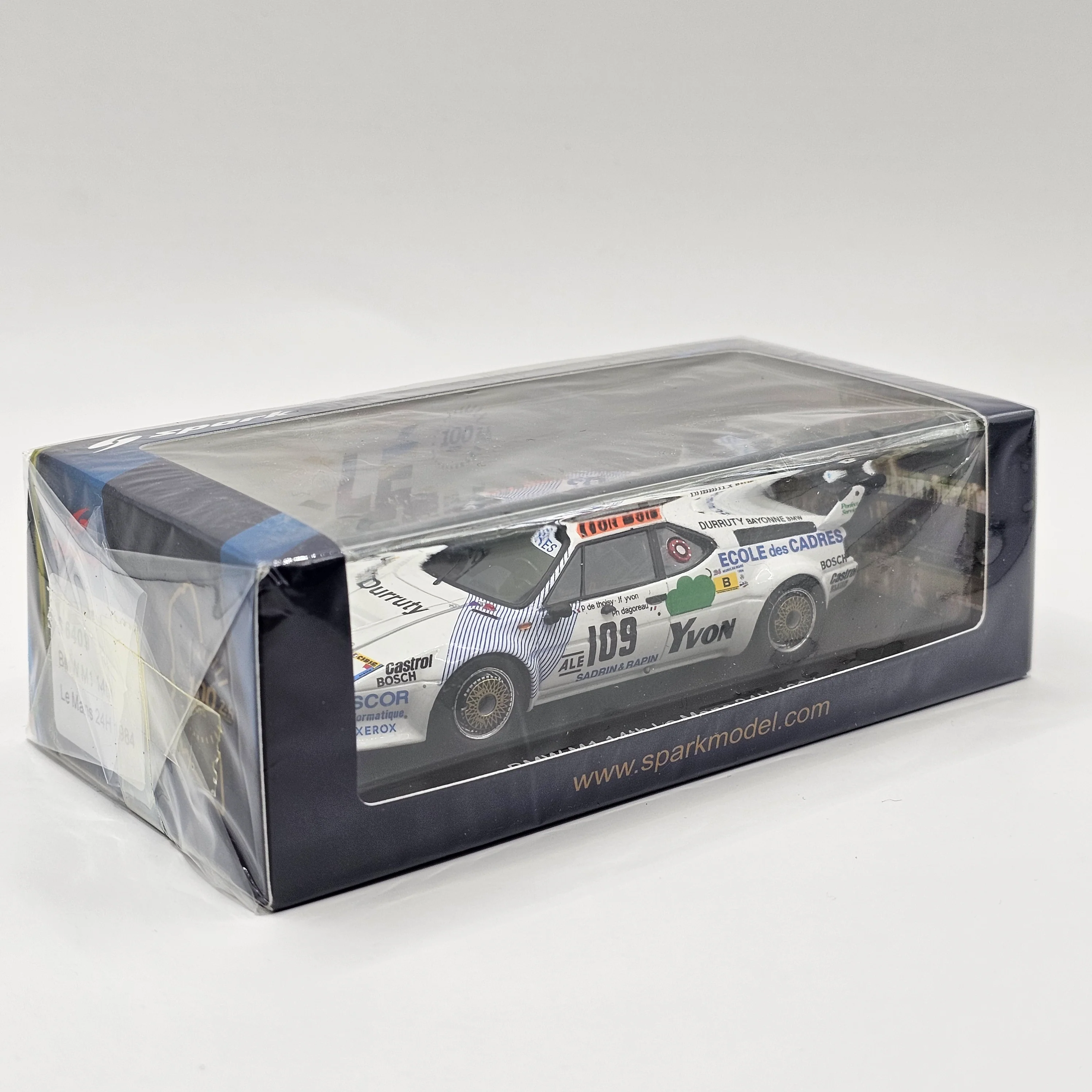 Spark BMW M1 #109 14th 24H Le Mans 1984 P. de Thoisy/P. Dagoreau/J-F Yvon 1/43 Scale - Image 3
