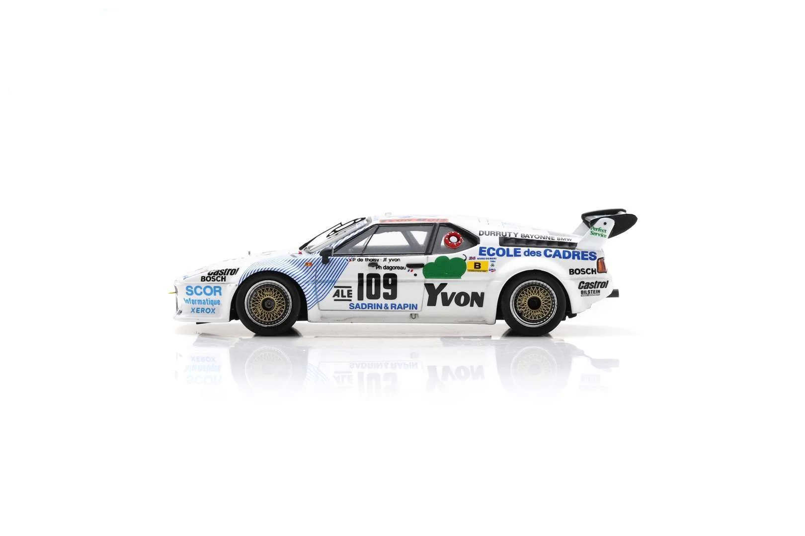 Spark BMW M1 #109 14th 24H Le Mans 1984 P. de Thoisy/P. Dagoreau/J-F Yvon 1/43 Scale - Image 6