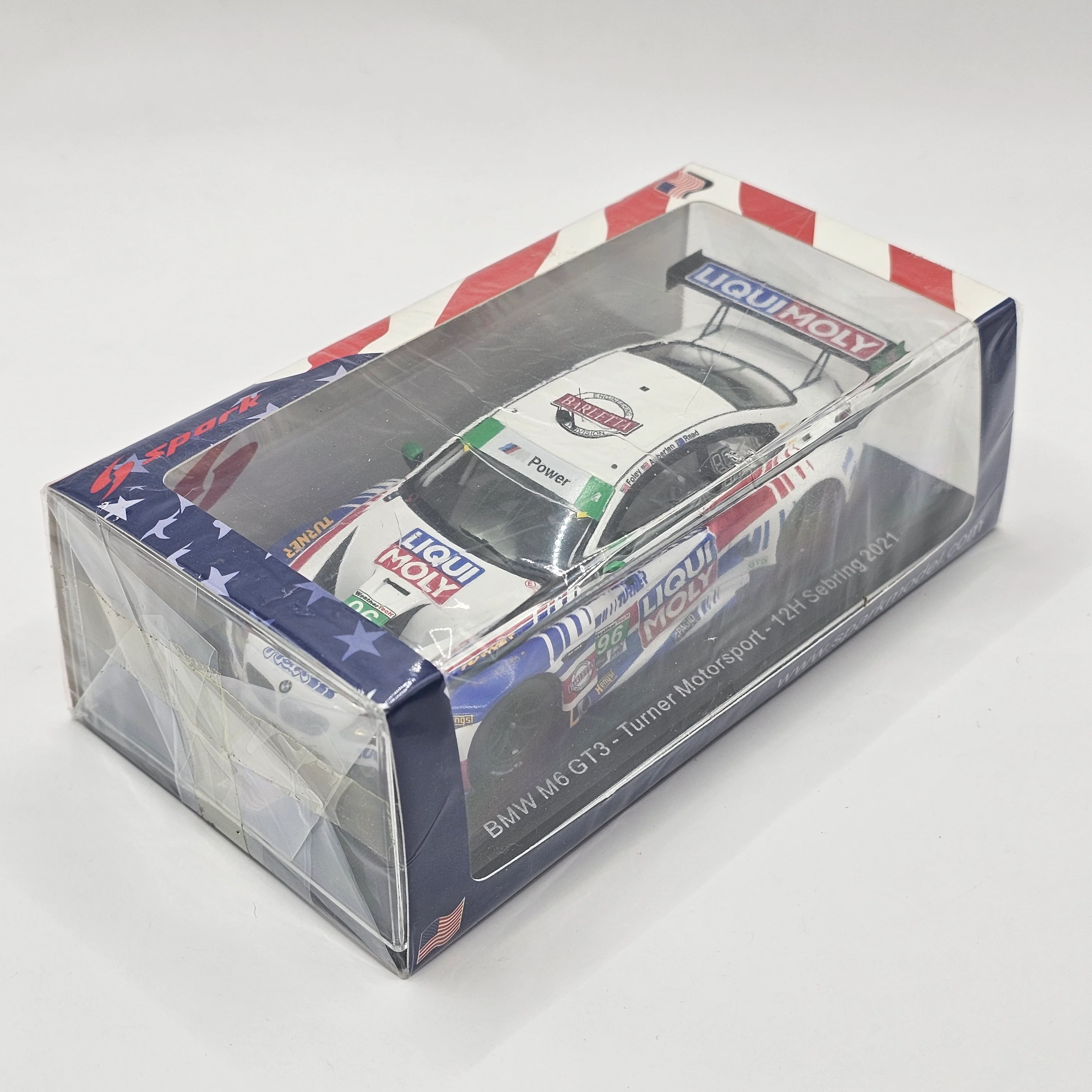 Spark BMW M6 GT3 #96 Turner Motorsport 12H Sebring 2021 Auberlen/Foley/Read (300pcs) 1/43 Scale - Image 3