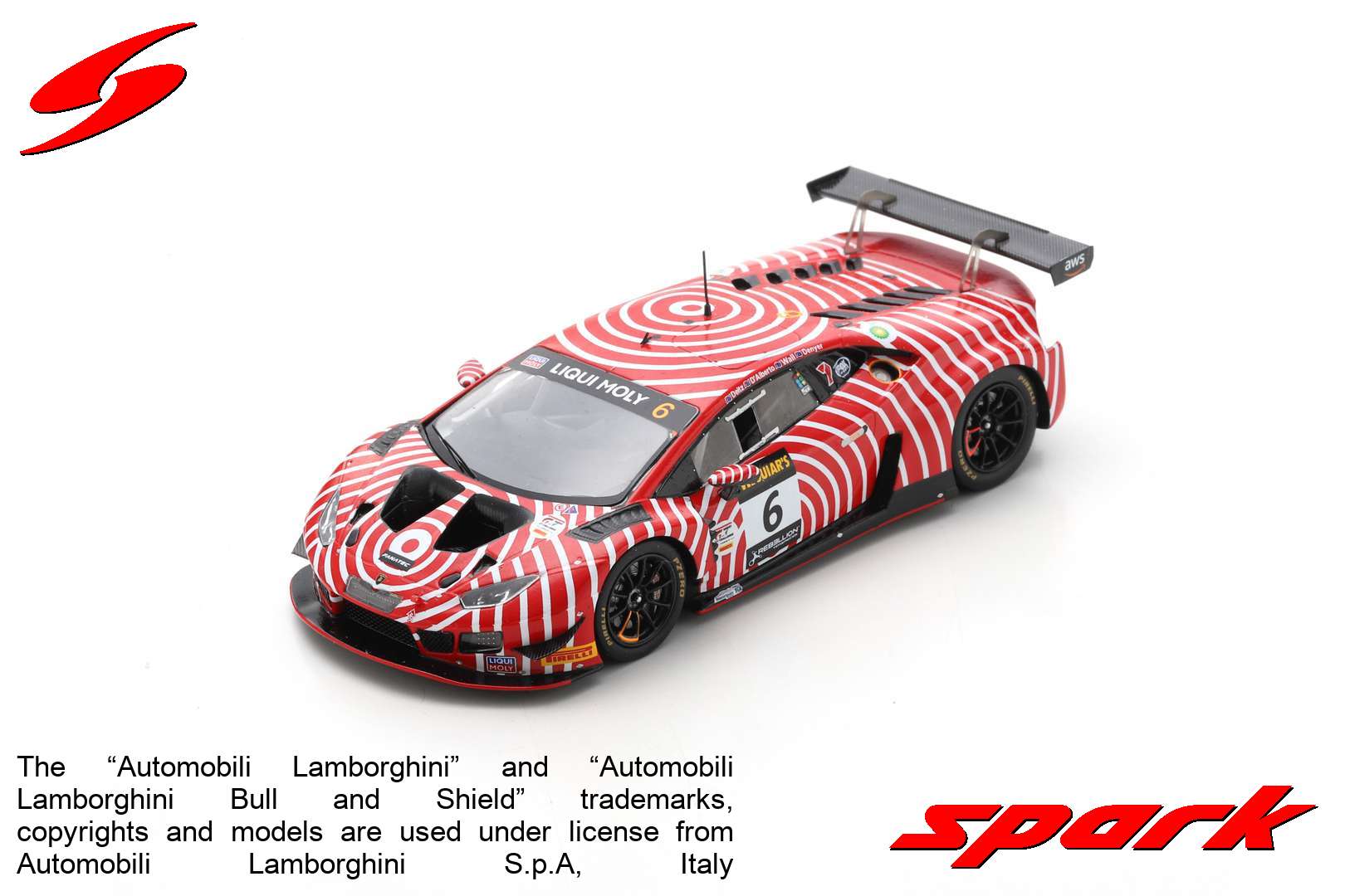 Spark Lamborghini Huracan GT3 EVO Team Wall Racing N.6 5Th 12H Bathurst 2022 1/43 Scale - Image 4