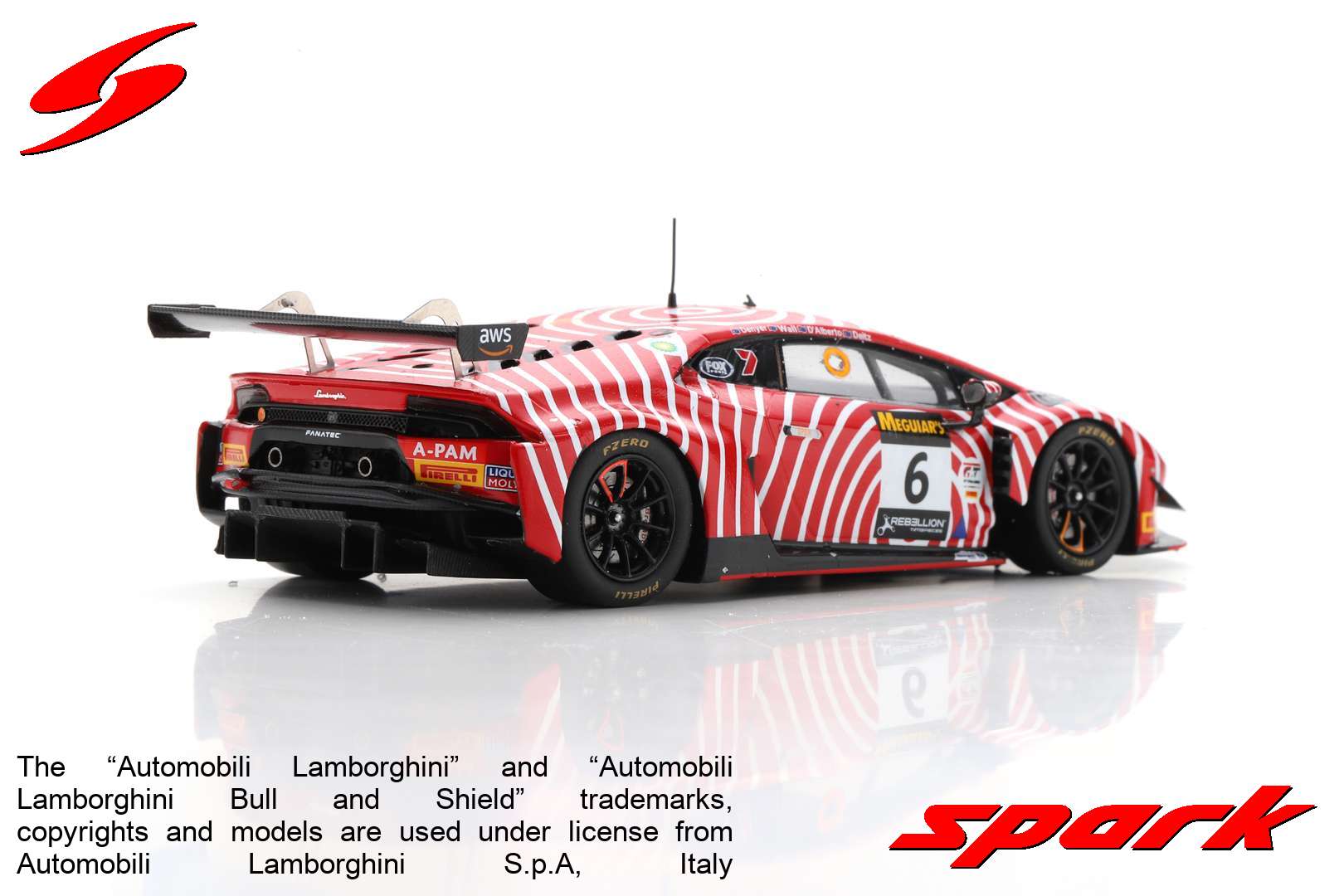 Spark Lamborghini Huracan GT3 EVO Team Wall Racing N.6 5Th 12H Bathurst 2022 1/43 Scale - Image 7