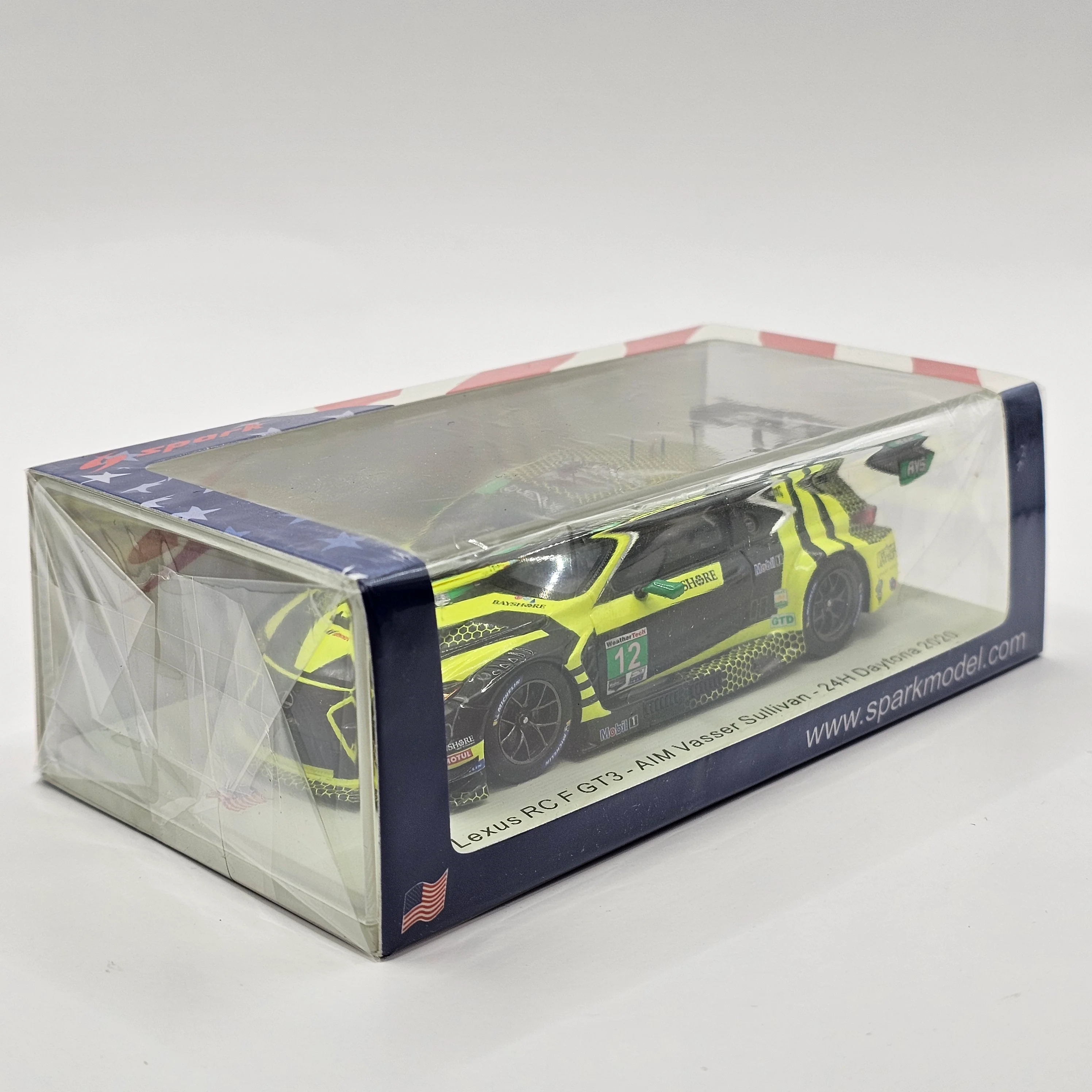 Spark Lexus RC F GT3 #12 AIM Vasser Sullivan 24Hrs Daytona 2020 1/43 Scale US131 - Image 3