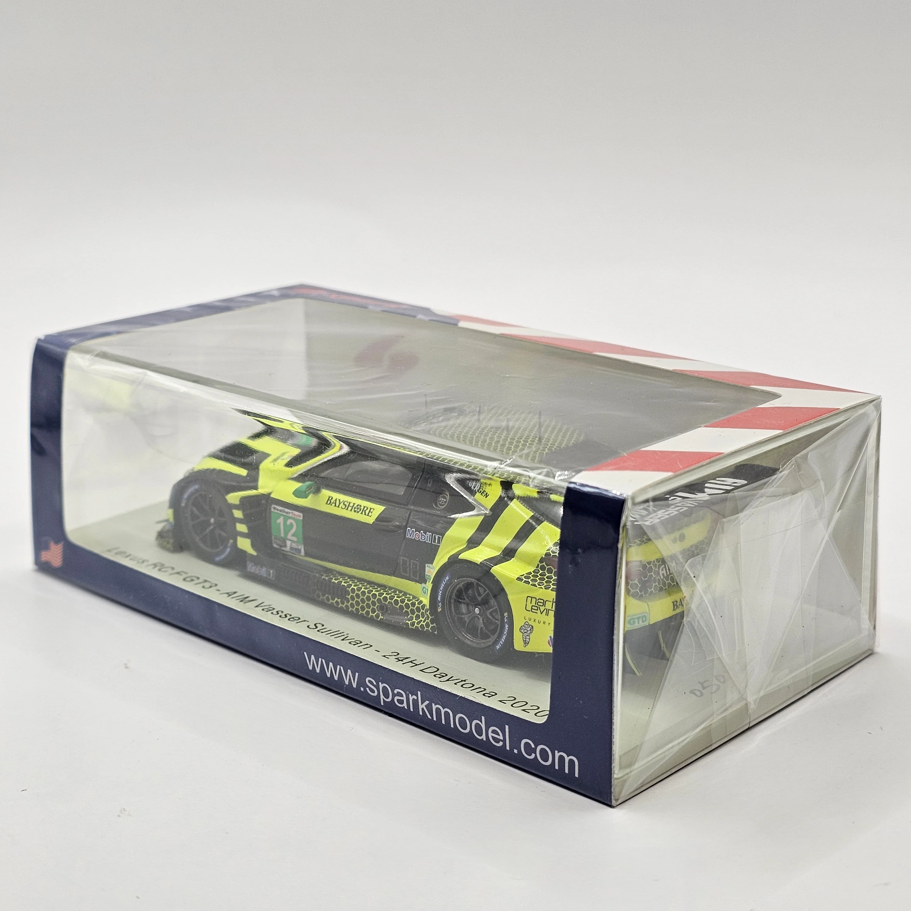 Spark Lexus RC F GT3 #12 AIM Vasser Sullivan 24Hrs Daytona 2020 1/43 Scale US131 - Image 4