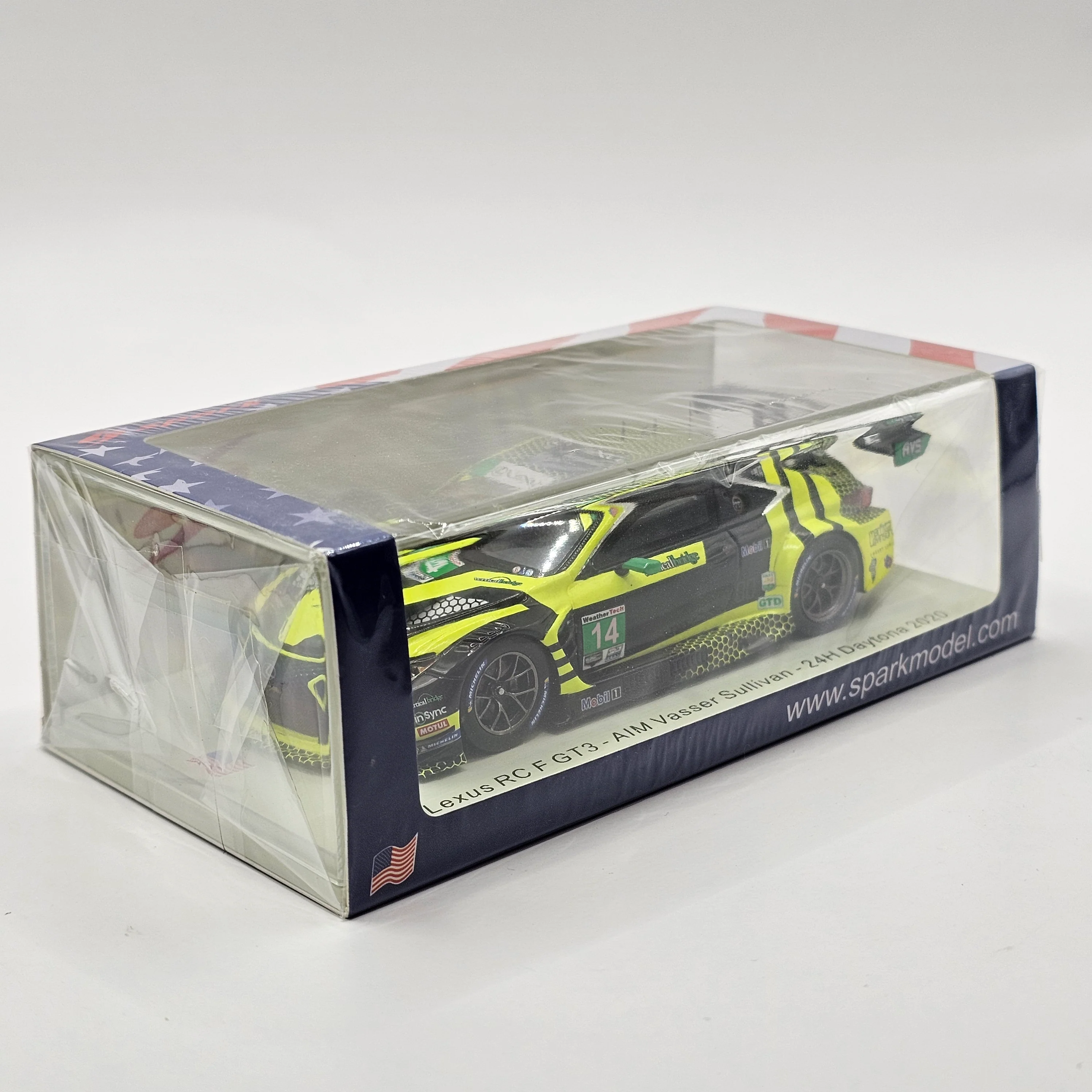 Spark Lexus RC F GT3 #14 AIM Vasser Sullivan 24Hrs Daytona 2020 1/43 Scale US129 - Image 3