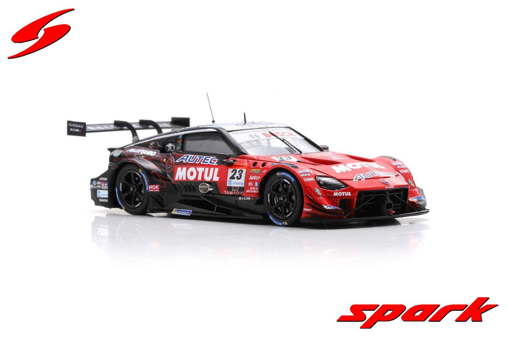 Spark Motul Autech Z #23 Nismo GT500 Super GT 2023 Matsuda/Quintarelli 1/43 Scale - Image 4