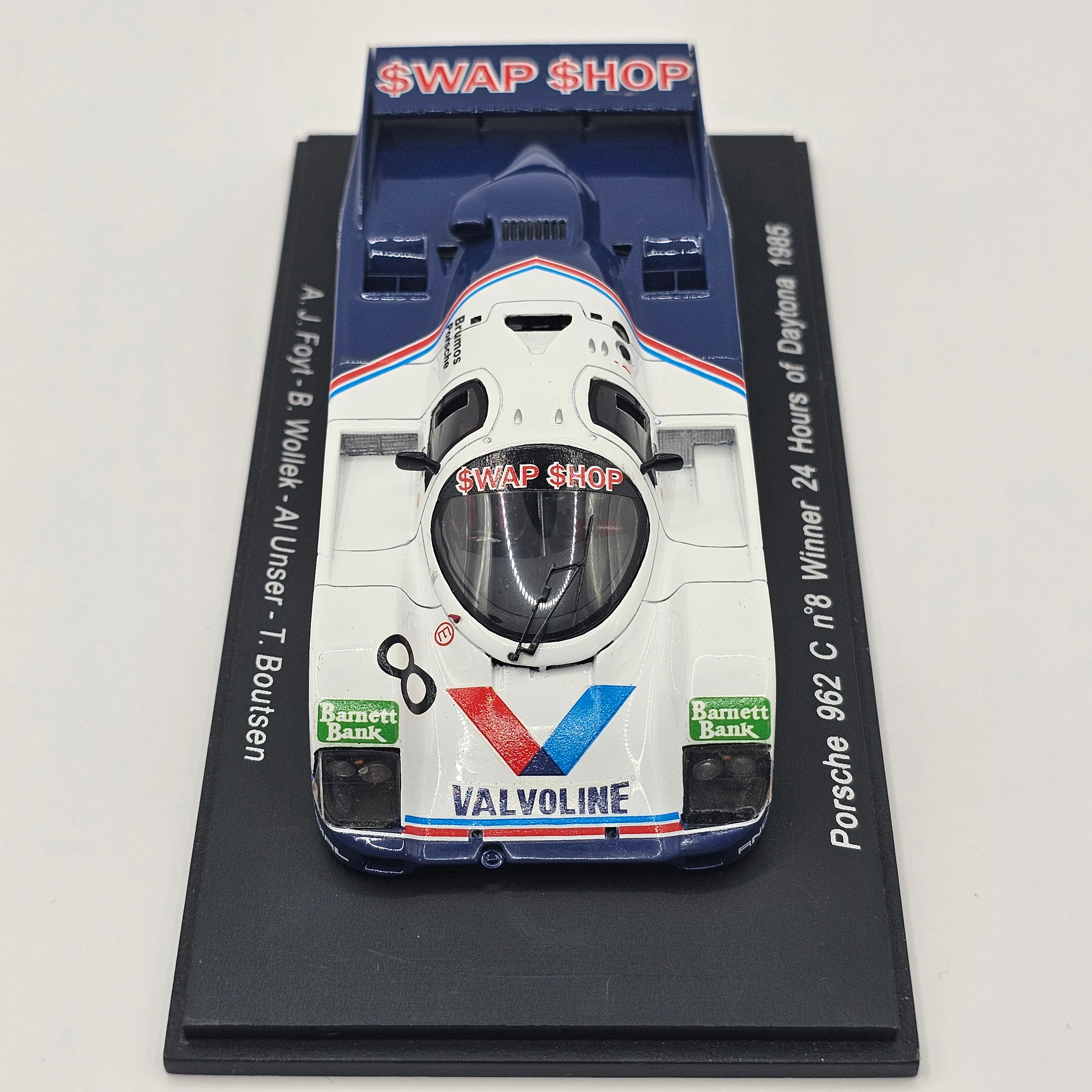 Spark Porsche 962C #8 Team Henn's Swap Shop Winner 24h Daytona 1985 1/43 Scale - Image 3